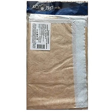 Скатерть КОЛОРИТ ШЕЛК шелкография, вин. кружева, ТК 130/135(140)*180(+-5)