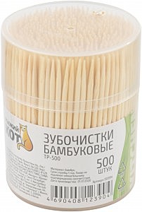 Зубочистки деревянные (бамбук) 500шт TP-500 3914 Mallony