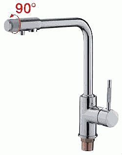 смеситель для кухни LEDEME L4155-3 с гайкой