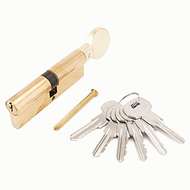 Цилиндровый механизм АЛЛЮР A.G 90-6К ВР с вертушкой, латунь