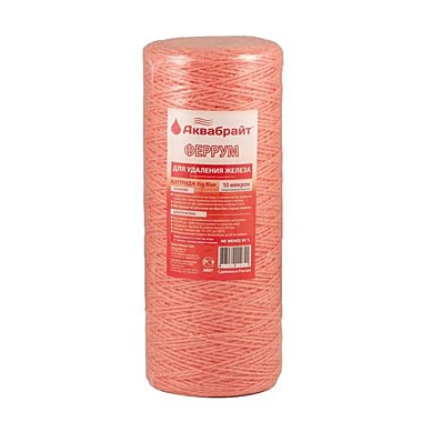 Картридж из полип.шнура Аквабрайт Феррум 10ББ для удаления железа