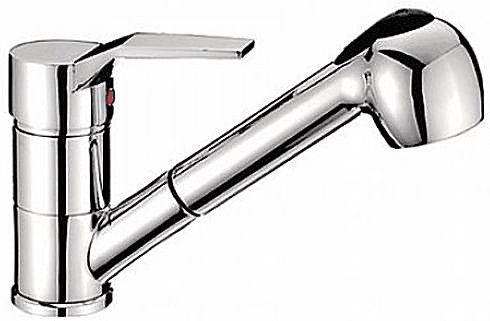 Смес-ль для кухни карт.40мм с вытяж.лейкой LEDEME