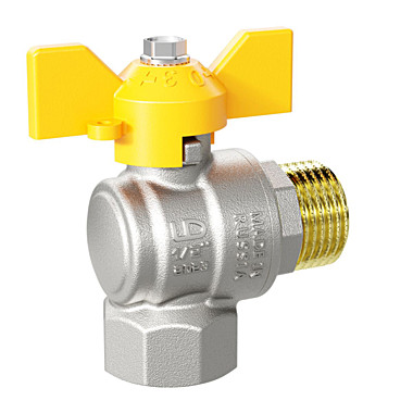 Кран шаров. LD Pride газ угловой 1/2