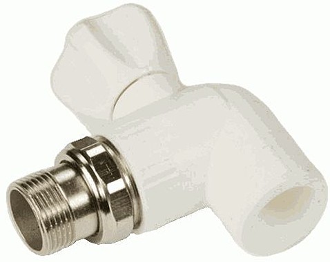 кран шаровой для радиатора с американкой угловой 20-1/2