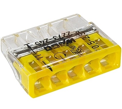 Соед. клемма Wago 5проводов 24А 450В паста