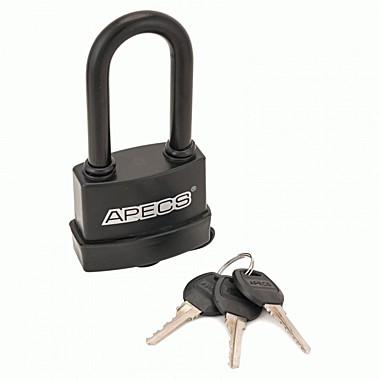 Замок навес Апекс PDR-50-45-L всепогод Ш47*В100мм, удлин.дуж d=7,5мм автомат