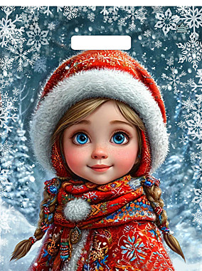 Пакет 31х40 Снегурушка 7615