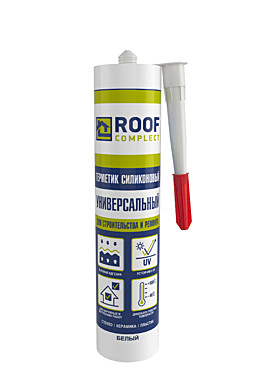 Герметик универсал силикон Roof complekt бесцветный 260мл. 