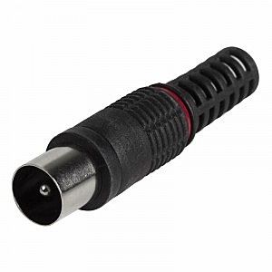 Штекер TV антенный пласт.без пайки