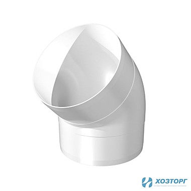 Колено круглое пластик 