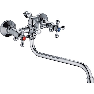 смеситель ванна LEDEME крест, поворотный переключатель на душ,керамика, L2327