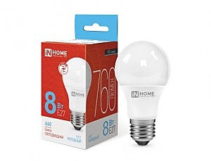 Лампа А60 Е27 8W 6500К ASD/In home