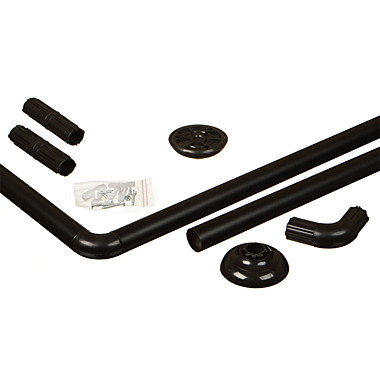 Карниз для ванной 90*90*90см черный  Universal MELODIA MCR-00017BL