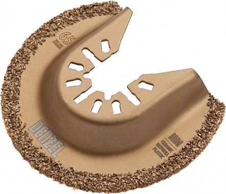 Насадка для МФИ режущая полукруг., HM, по плитке и дереву, 65 мм // Denzel