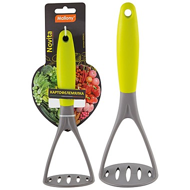 Картофелемялка (толкушка) из нейлона с цветной ручкой Mallony