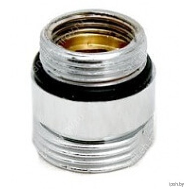 Переходник с рез.уплотнителем латунь