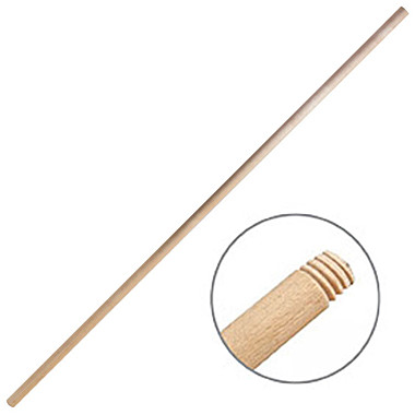 Палка для швабры дерево с резьбой 120см