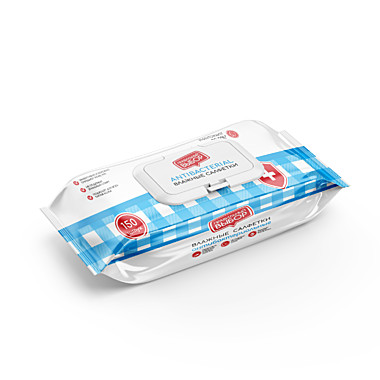 Салфетки влажные Правильный выбор 150шт антибактериальные