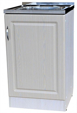 Тумба под мойку 500х500 Беленый Дуб ПРАВАЯ SIRIUSLINE