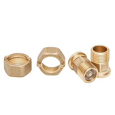 Комплект монтажных частей КМЧ-15-ОК Ду-15 (латунь) с обратным клапаном