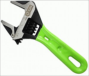 Ключ разводной Cr-V с тонкими губами 0-24мм,укороч.рукоятка,120мм