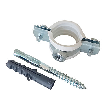 Хомут сантехнический 3/8 16-19 мм комплект с винтом М8 и дюбелем