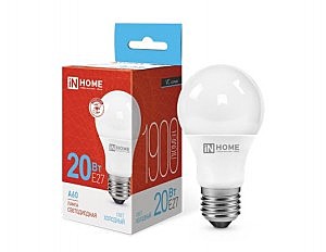 Лампа А60 Е27 20W 6500K