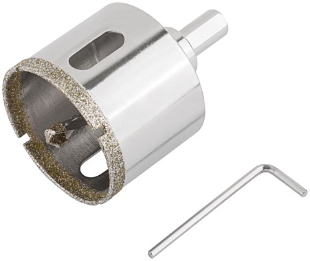 FIT Коронка кольцевая по керамограниту, камню и кафелю алмазная с центровочным сверлом 50х70 мм