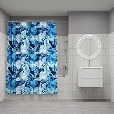 Штора для ванной, 200x180 см, Полиэстер, IDDIS, BX04P18i11