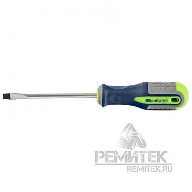 Отвертка, SL5,0х100 мм, CrV, 3к рукоятка// Сибртех