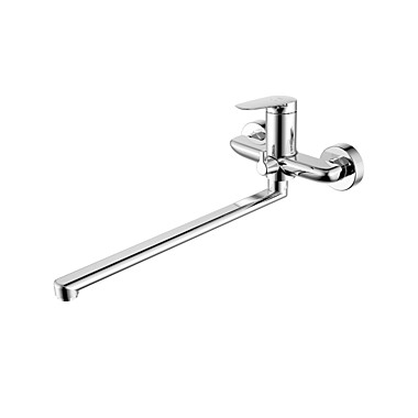 Смеситель для ванны с длинным изливом, глянцевый хром, Zodiac X, IDDIS, ZDXSBL2i10WA