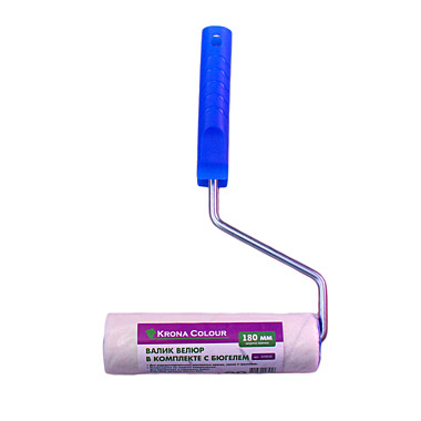 Валик Krona Colour 180 мм велюр с ручкой