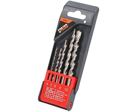Набор сверл по бетону твердосплавные 4-10мм, 5шт