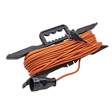 Удлинитель силовой на каркасе, 1 розетка, ПВС 2х0,75мм², 6А, 1,3кВт, б/з, 30м