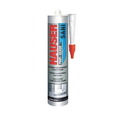 Герметик силик.санит.прозрачный 260мл Hauser