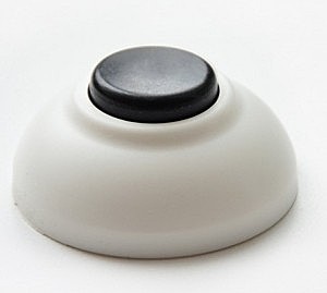 HEGEL кнопка звонка (выкл. для быт. звонка) ОУ 1 кл. бел. круглая (АБС-пластик) А1-02