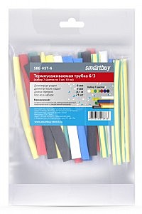 Smartbuy Термоусаживаемая трубка ТУТ 6/3 набор (7 цветов по 3 шт, 10 см)