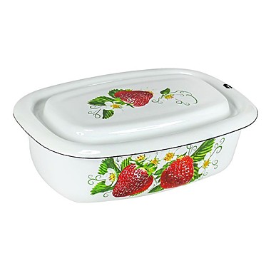 Лоток 600мл эмаль белый с рис. 42504-052/6