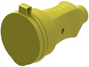 NE-AD штепсель (разъем) с загл. каучук 2P+PE 1x16АЖЕЛТЫЙ