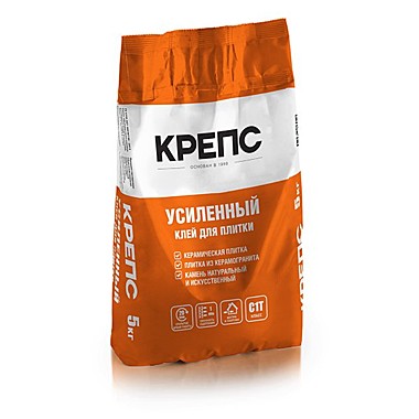 Клей Крепс Усиленный 5кг.для плитки