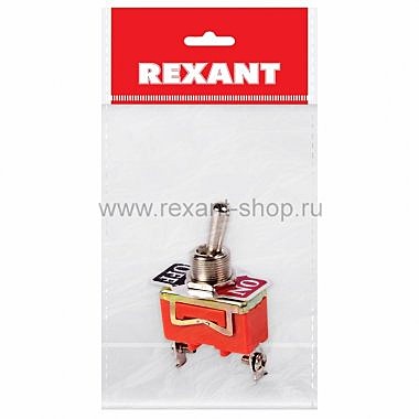 Тумблер Rexant 250V 15А (2c) ON-OFF однополюсный 