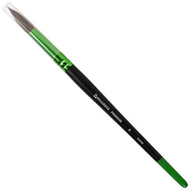 Кисть художественная №4 из ворса пони(чёрная ручка) 1шт