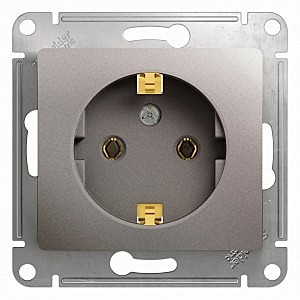 Systeme Electric GLOSSA мех. роз. СУ 1 мест. платина (пл.осн., земля)