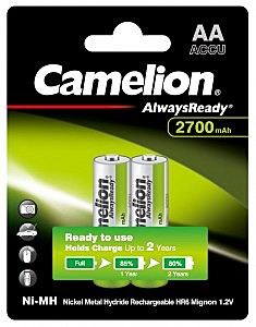 Аккумулятор Camelion R6 2700mAh Ni-MH Always Ready 