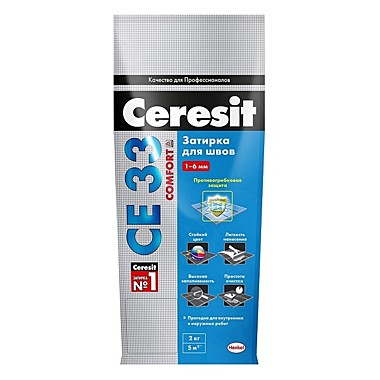 Затирка Ceresit СЕ33 белая 2кг (01)