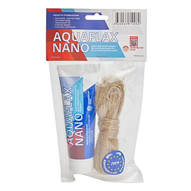 Комплект монтажный Aquaflax nano с европейским льном в пакетах (тюбик 80гр + лен 20гр)