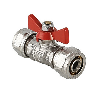 Кран под мет/пласт. трубу 16*16 ц/ц Vtr