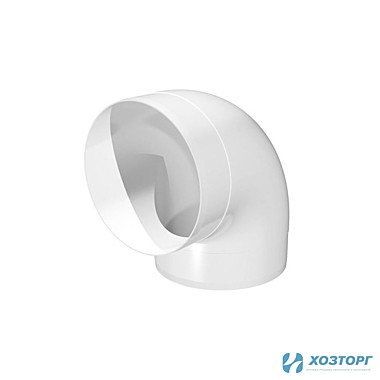 Колено круглое пластик 