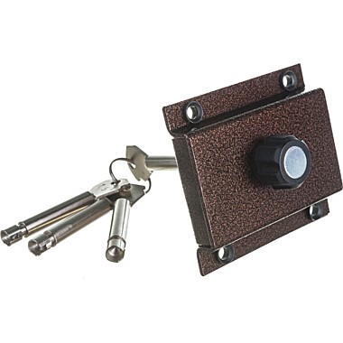 Замок накладной цилиндровый DELGA Титан №2, медный