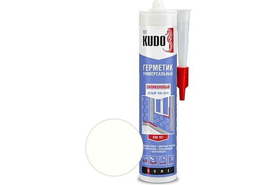 Герметик KSK-101 Kudo силик. белый 280мл